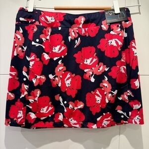 Callaway Golf Red and White A-Line Mini Skirt